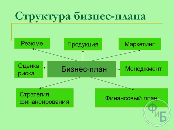 Общая структура бизнес-плана